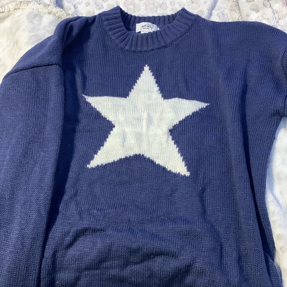 Just Polly Navy Blue Size Small Sweater - Picture 2 of 4